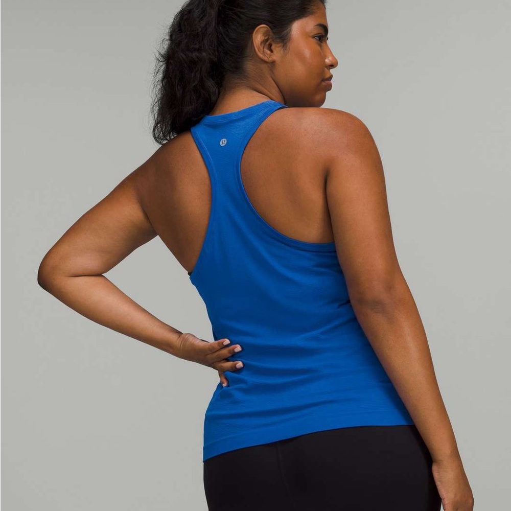 Lululemon Swiftly Tech Racerback Tank Top 2.0 Hip Length Blue 🥏 size 10